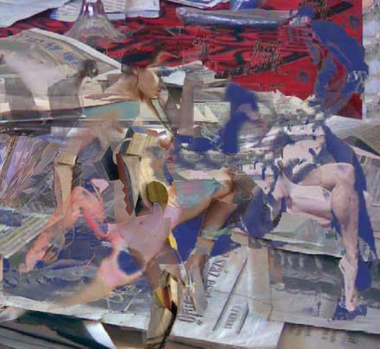 1. Interesting table with newspaper and other scribbles,   2018
