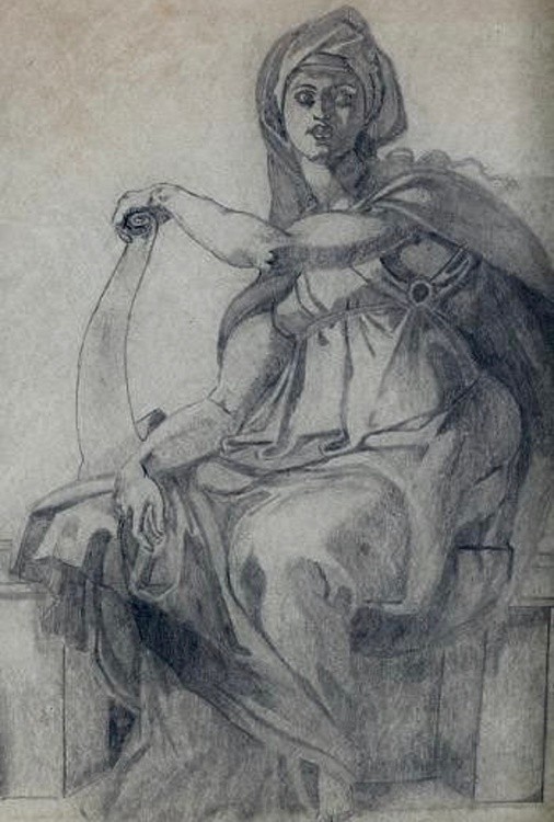 Study of Michelangelo’s Delphic Sybil