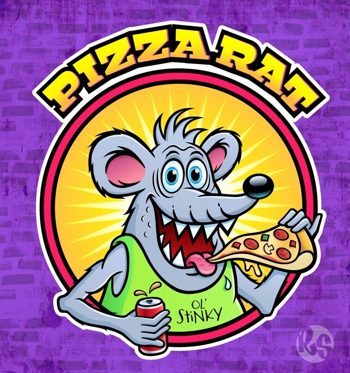 Pizza Rat Cartoon