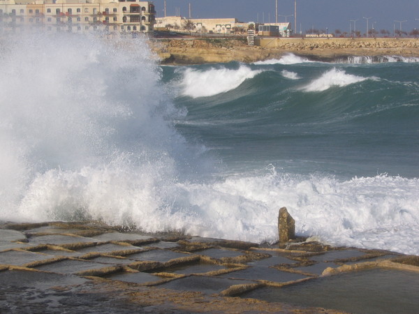 Heavy weather on Marsascala Malta