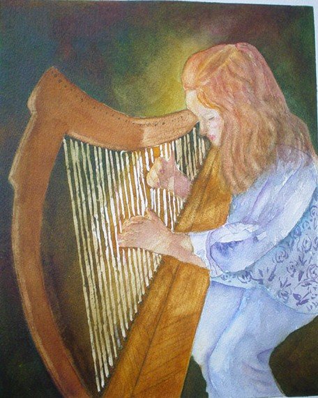 Girl With A Harp