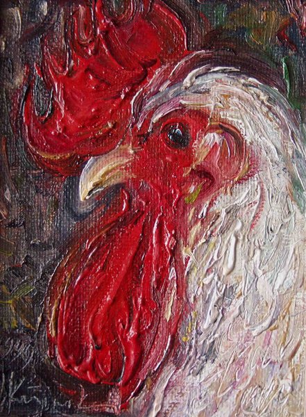 White rooster