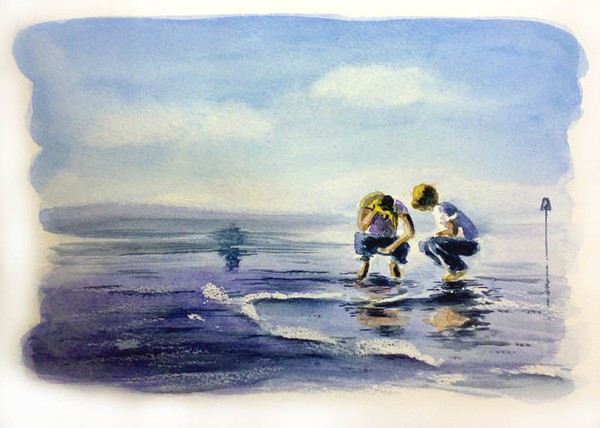 Beachcombing girls