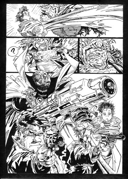 Spawn comic drawing