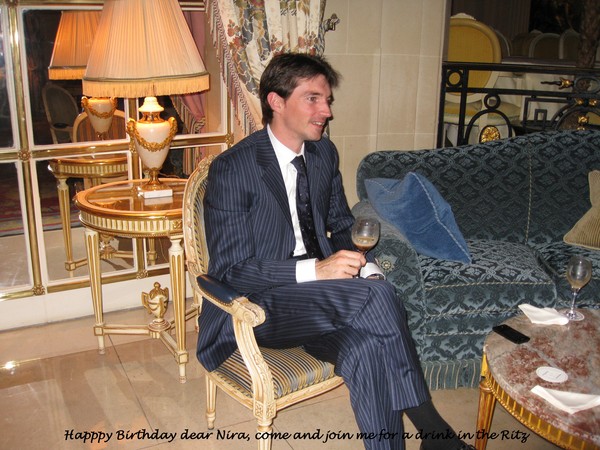 Cheers from the Ritz...