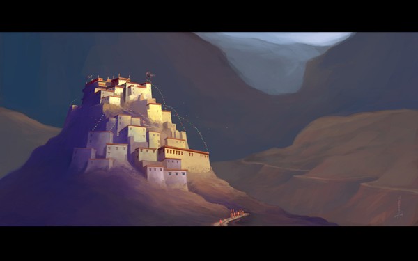 Evening yellow in tibet.