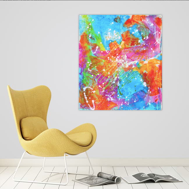 Colorful abstract art by Veera Zukova, reproductions worldwide on Redbubble