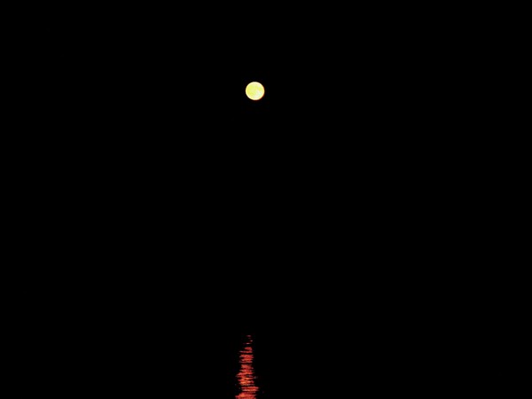 Moon Over Lake