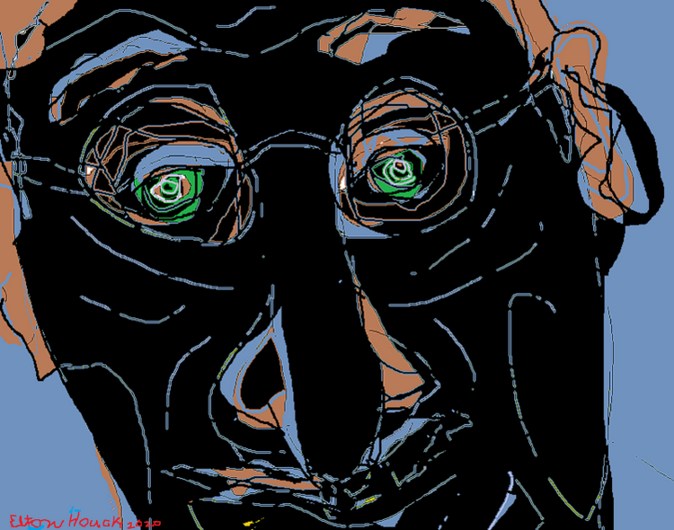 the stalker...(c) 2020 Elton H0uck..digital art