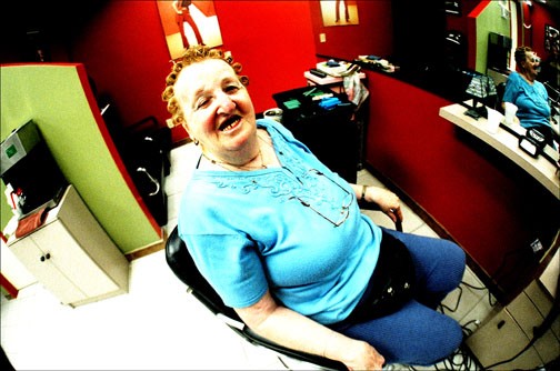 Lady in rollers