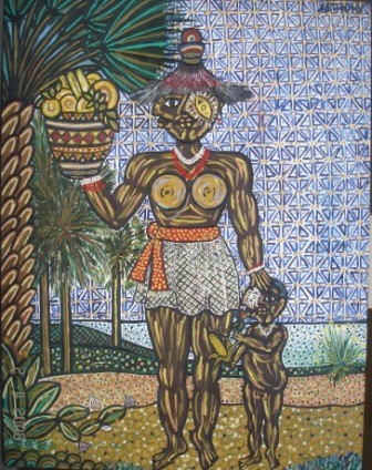 Mulher Negra com criança 