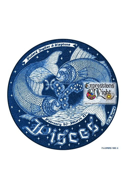 ExpoLight-Graphic-Arts-Zodiac-1993-0012-Pisces (Pen-&-Ink-Blue-Sepia-SP)