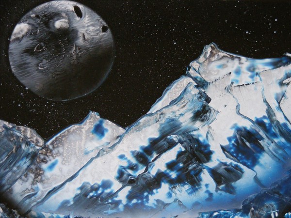 moon over the mountain