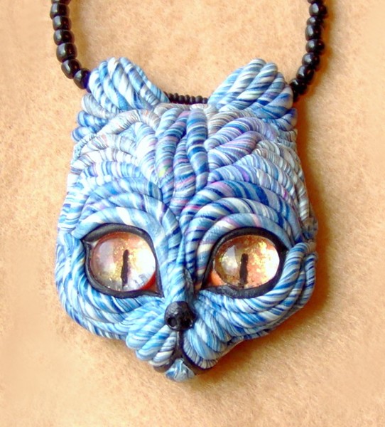 Blue Cat Necklace