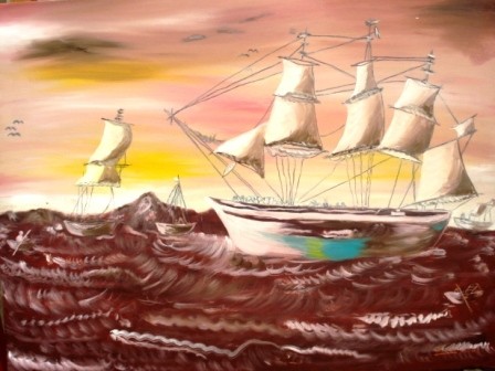 181- SHIP IN STORM