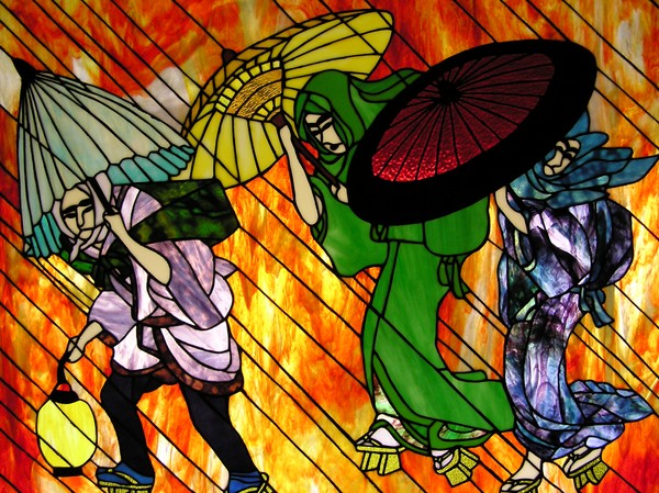 Three Ladies In The Rain