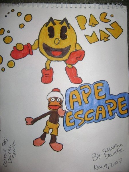 Pac-Man and Monkey