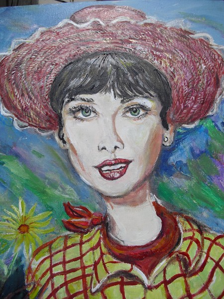 Cowgirl  16x20 oil on canvasboard