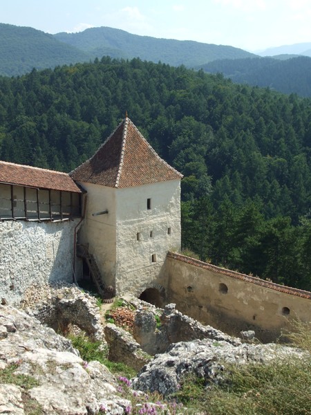 Vue panoramique basilique Rasnov Romania