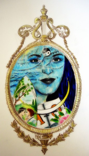 colored pencil, me in a mirror