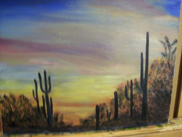 item 145 desert at sunset