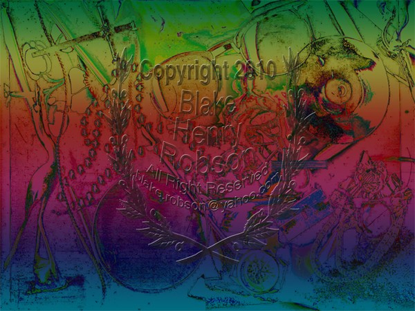 Abstract Objects Color Collage