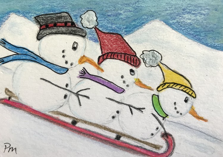 Sled Racing Snowmen