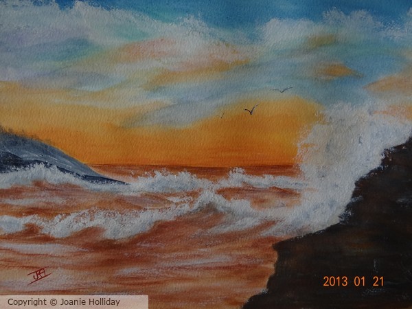 TWILIGHT TIME. WATERCOLOR,SOME ACRYLIC.