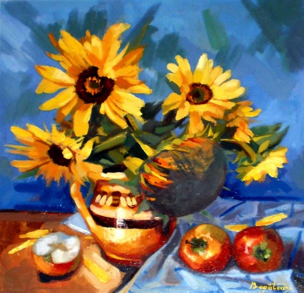 Apple cup sunflower