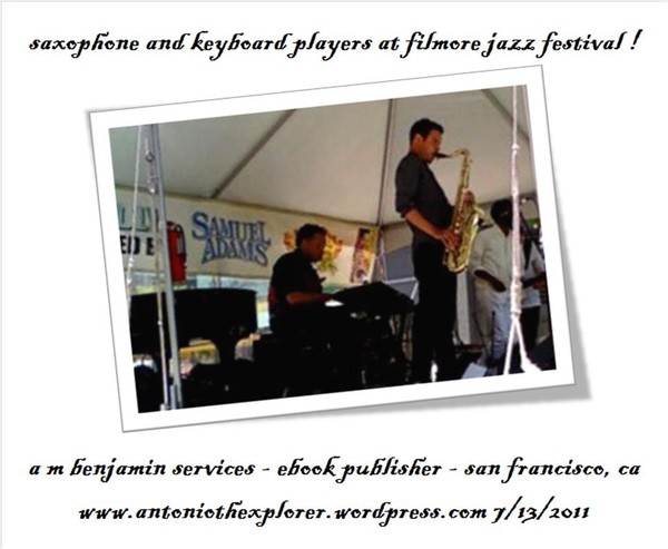 horn n keyboard player at jazz festival