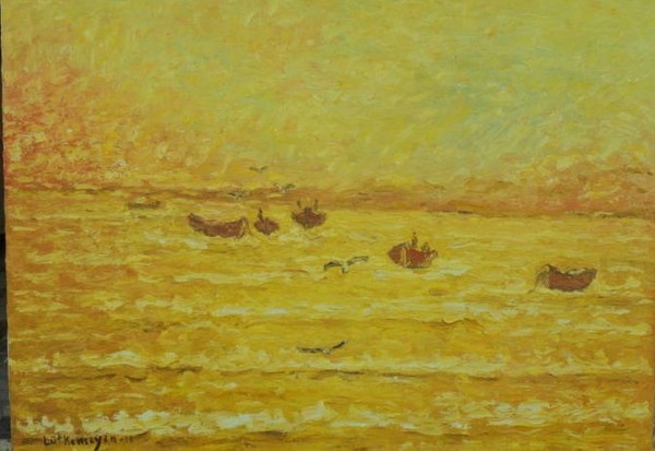 Barcos próximos à praia