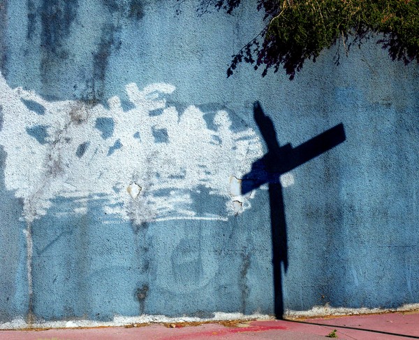 Street sign shadow