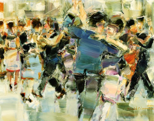 Let us dance 80 x 100 cm oil on linen