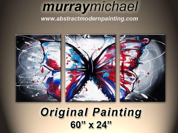 abstract painting digital butterfly