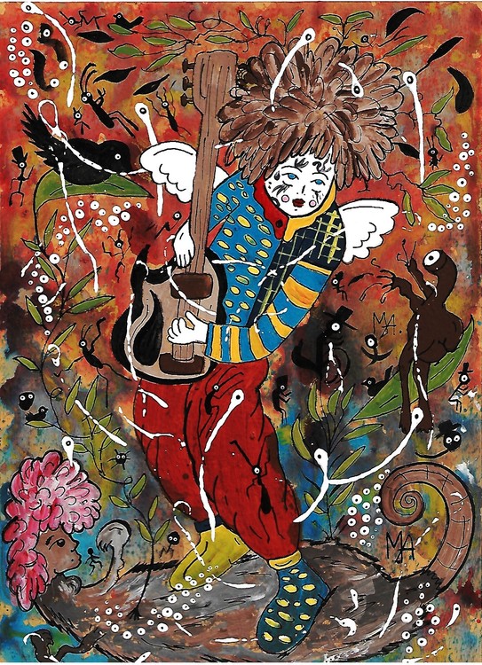 playing guitar