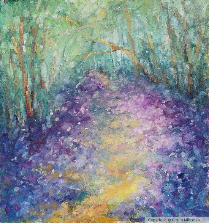 Mystic meadow original oil painting