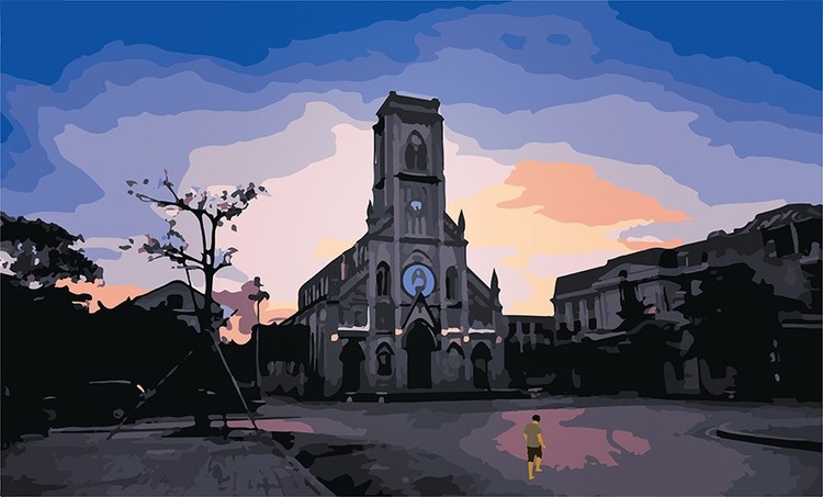 Sunrise over the old Cathedral