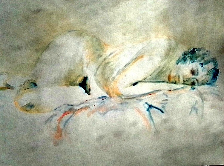 Emma Resting Watercolor