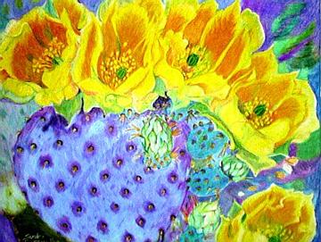 Prickly Pear in Bloom