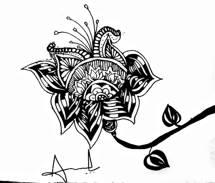Florals design.. Pen art.. 