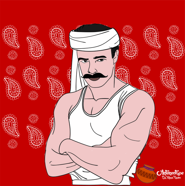Recreating vintage Hollywood celebrities into Pakistani clothing part 1: Marlon Brando 