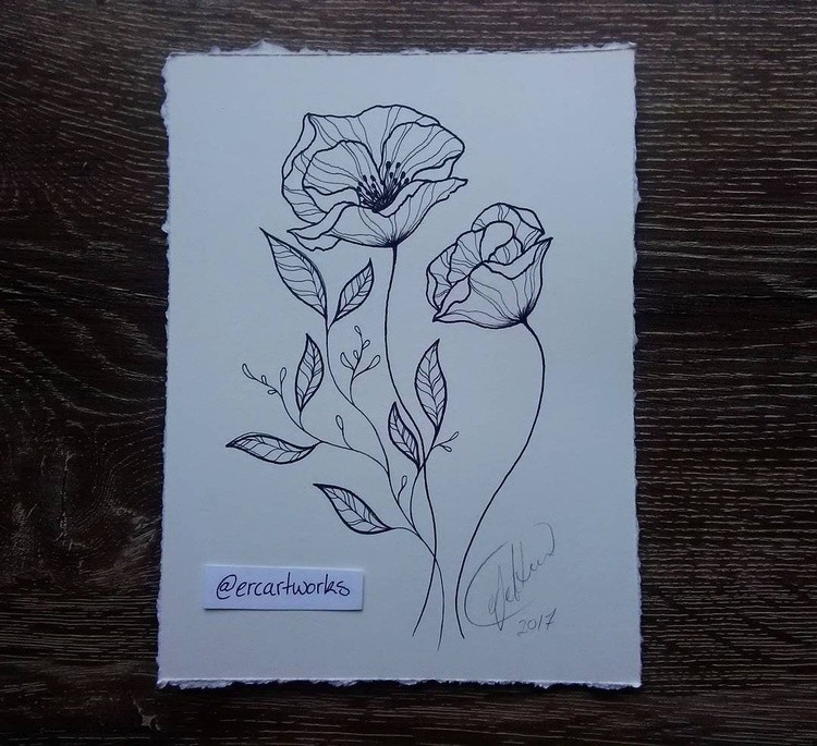 Poppies artpoppyflowerflorallineartlinedrawingflowerspoppiesartworkinstaartdrawingsketchflowerdrawin