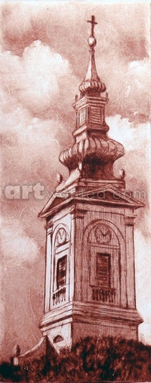 Tower of the Cathedral of the Holy Archangel Michael in Belgrade