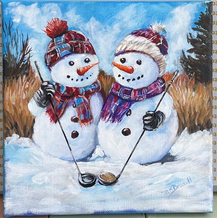 golf buddies snowmen