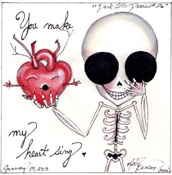 Dark Little Dearies 26 - Skeleton Art