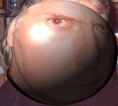 moodie red eye glass lens