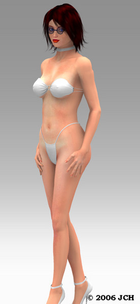 Tabby 2 White Strapless Bikini