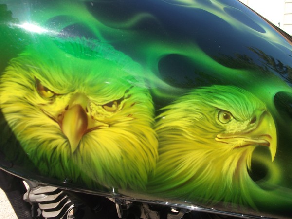 airbrushed harley greenkandypaint (6)
