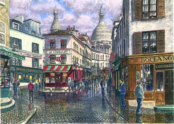Break In The Storm Over Montmartre Correction