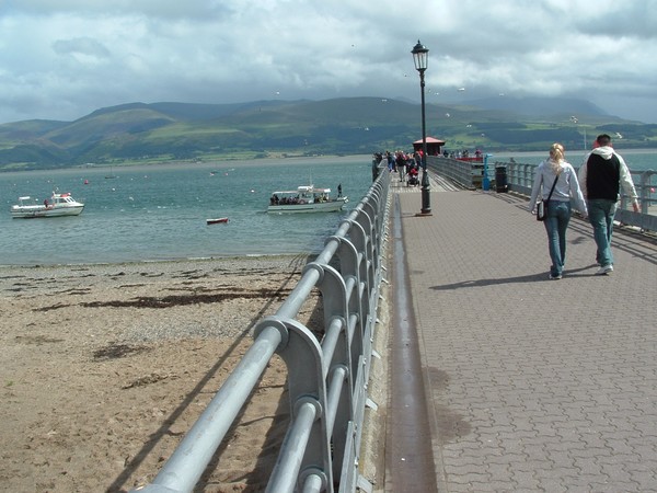 walking along the pier